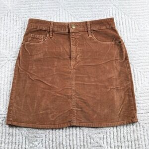 Old Navy Mini Skirt Women 0 Brown Velvet Stretch Preppy Academia Retro K-Pop Y2K